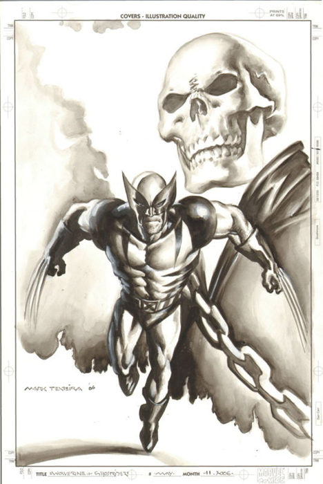 WOLVERINE & GHOST RIDER - Original Art for prints at Supercon 2006 par Mark Texeira Original_for_Print_on_Supercon_2006_-_Mark_Texeira_-_2006