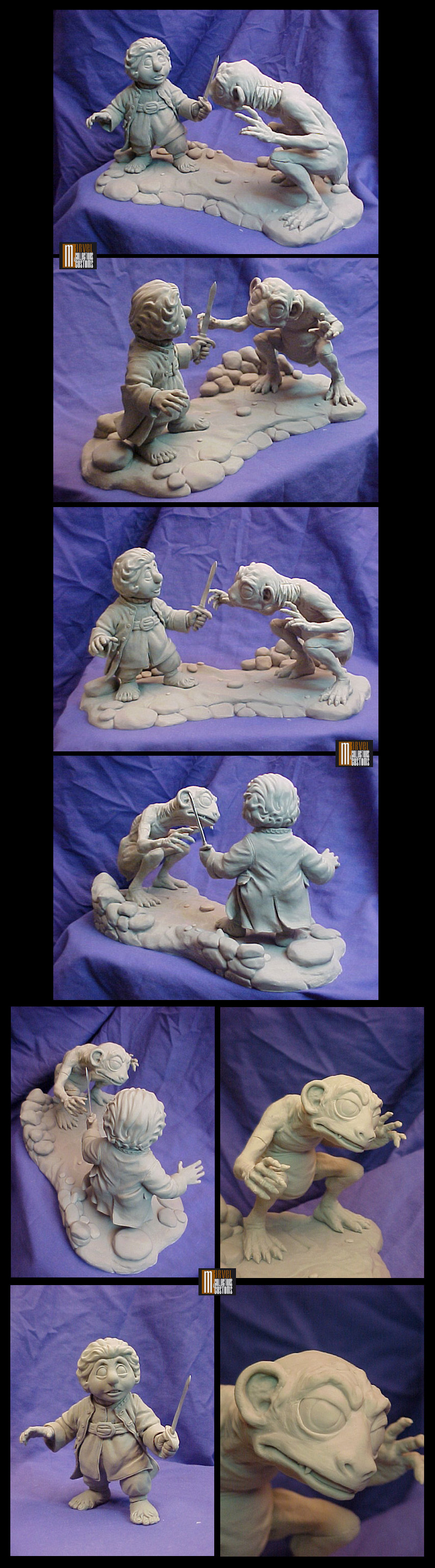 Les travaux de Chris Elizardo (NewBraunfelsSculptor) - Page 2 Elizardo_-_Bilbon_vs_Gollum_forum