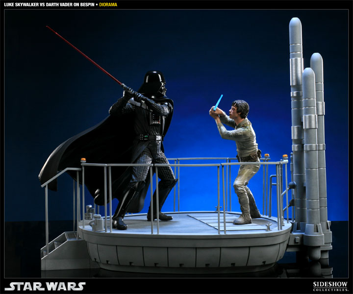 STAR WARS: LUKE VS DARTH VADER ON BESPIN Diorama Luke-Skywalker-Vs-Darth-Vader-On-Bespin-Diorama-Sideshow-02