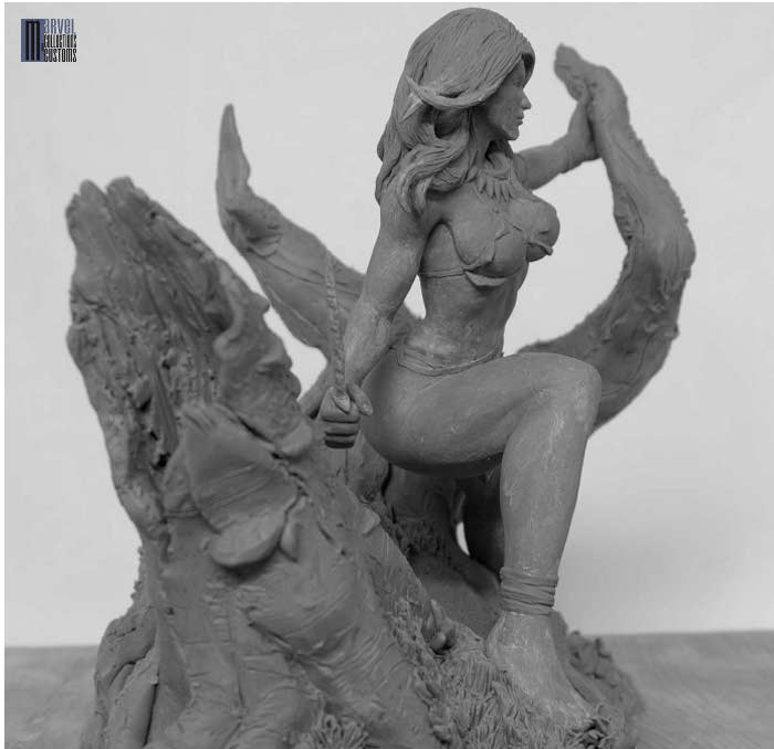 DYNAMITE ENTERTAINMENT : JUNGLE GIRL Statue Frank-cho-jungle-girl-statue-2