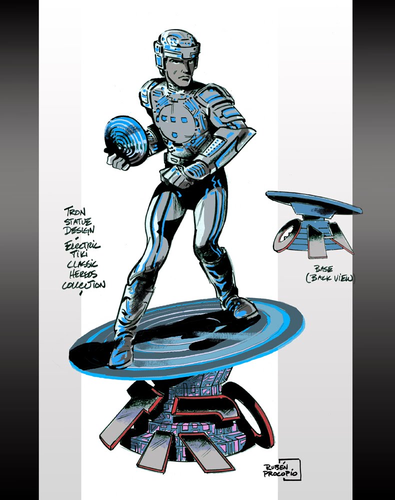 Les travaux de Ruben Procopio (Masked Avenger) Tron_Statue_Design