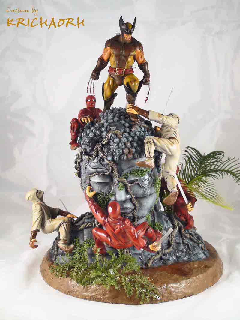 WOLVERINE ET LES NINJAS DIORAMA Wolverine___Ninja2