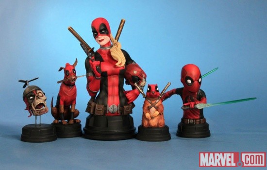 DEADPOOL CORPS MINI BUST SET GENTLE GIANT  Deadpool_Corps_mini_bust_set_by_Gentle_Giant