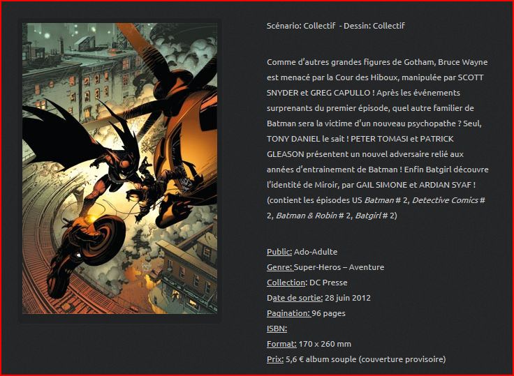  SORTIES URBAN COMICS JUIN 2012 BAT_SAGA_2