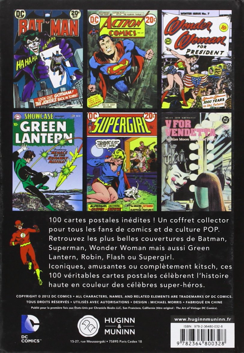 100 cartes postales vintage DC comics DC_Comics_-_Le_meilleur_des_super-heros__100_cartes_postales_collector_verso_