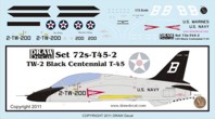 T-45C "Goshawk" - 100 years US Naval Aviation DrawDecal72s-T45-2blackTW2-1