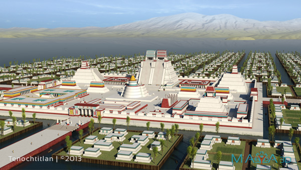 la résurrection d'un projet : tenochtitlan, ancienne capital aztèque Tenochtitlan-Panorama