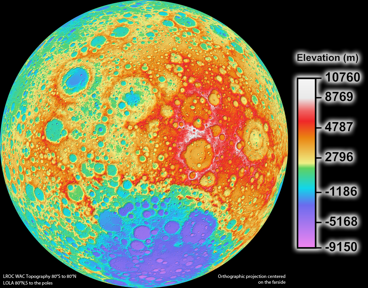 La Luna, las imagenes de ayer y de hoy Moon-lroc