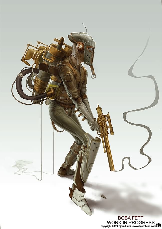 todo sobre star wars steampunk Bjornhurri-steampunk-star-wars-boba-fett