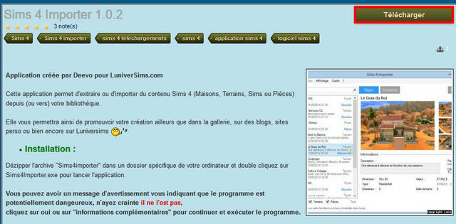 [Fiche] Importer un foyer, un terrain ou une pièce à l'aide du Sims4Importer. A2pl6vgy3aw4qfczg
