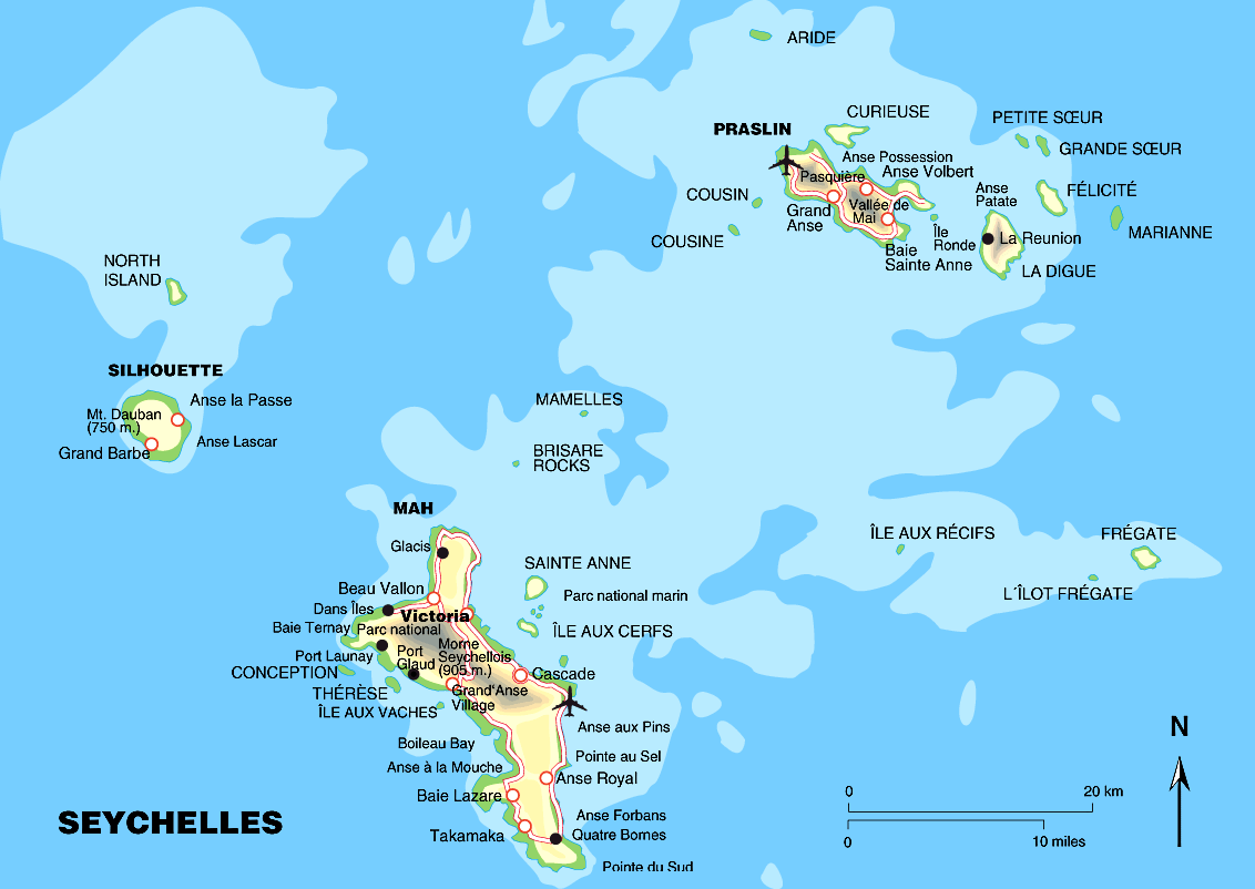 Sejšeli Seychelles_map