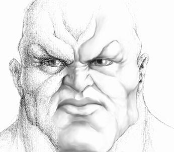 Pencil Sketch to Smooth Digital Shading Face02