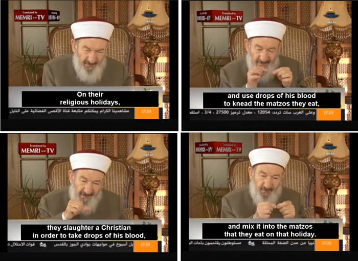 The Blood Libel On Arab TV: Reports On Jews Using Christian Children's Blood For Passover Matzos – From The MEMRI TV Archives 22806