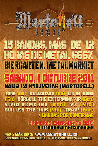 1er Octobre 2011 - Martohell Metalfest - Martorell (Esp) Flyer-web