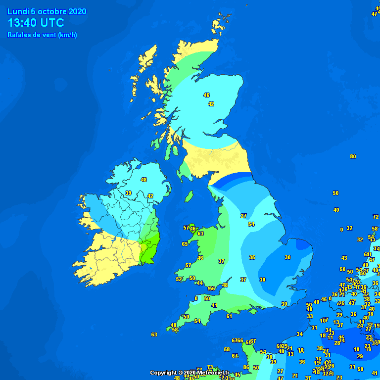 vent très violent en Ecosse Rafales_uk