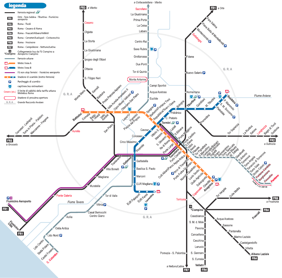 Visitar Roma. Metro y autobuses Mapa_metro_de_roma