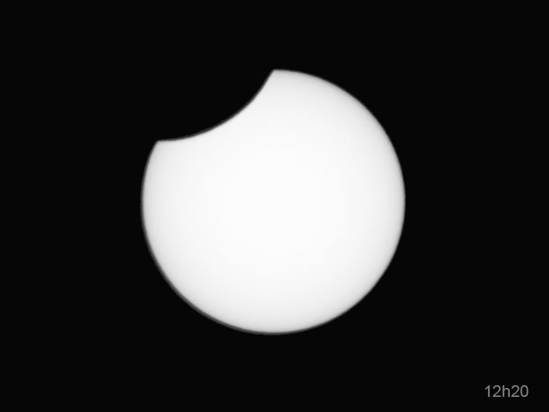 Eclipse solaire partielle du 10/06/2021 observée à St-Médard Eclipse12h20