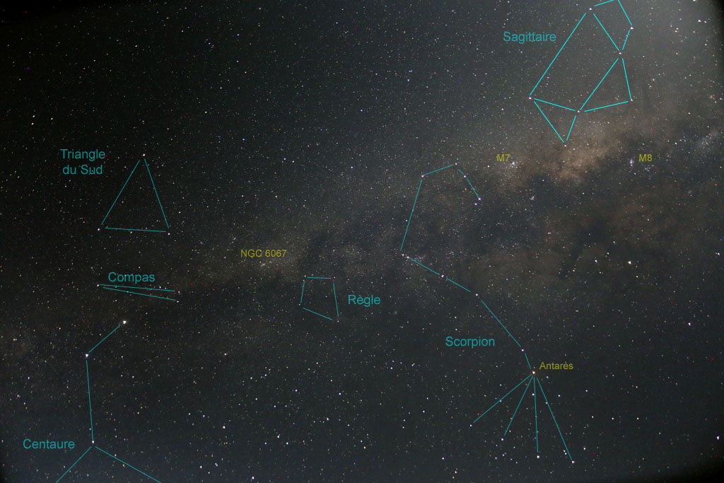 Ciel austral : Voie Lactée et nuages de Magellan SA-A14L