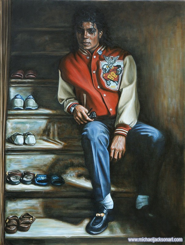 Pinturas - Michael Por Helena Kadlcikova Mj_on_stairs