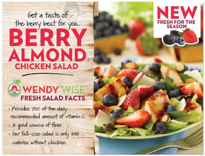 New fast food additions you wanna try. Wendys-berry-almond-salad2