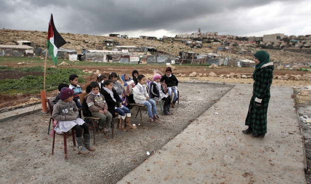 100 years after Balfour: The reality which still shames Israel by Peter Osborne Bedouin%20children%20school%20west%20bank%20afp