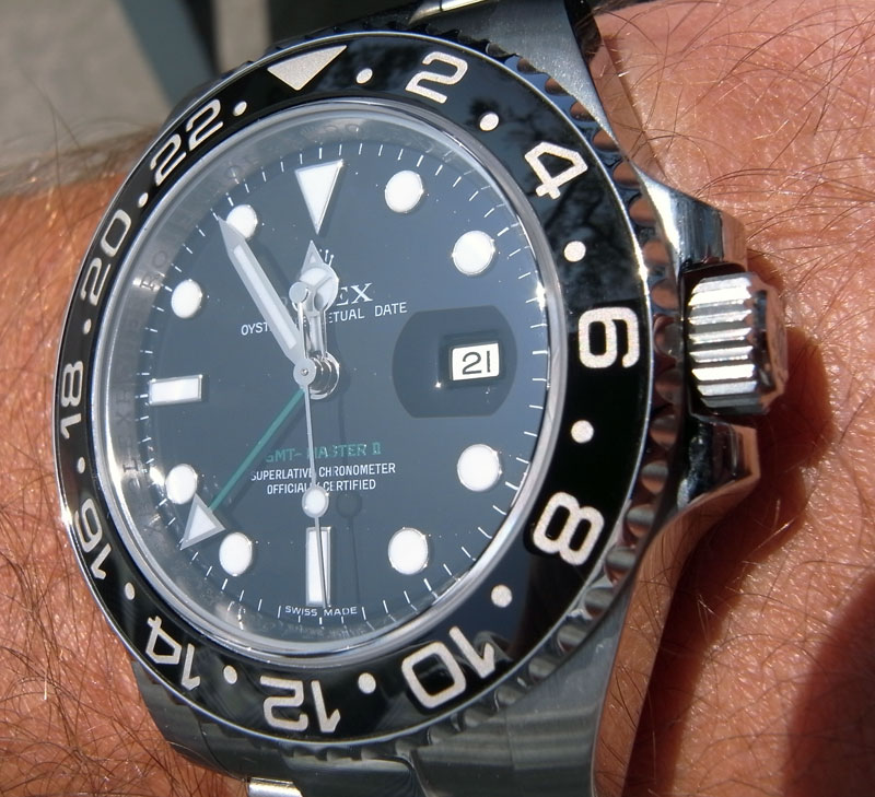 submariner - Rolex Submariner « verte » 16610LV : les spécificités des cadrans Mark 3, 4 et 5 Gmt2