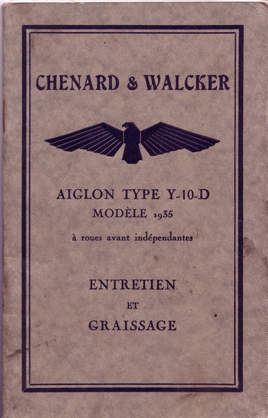 Ma Chenard & Walcker Y10D de 1934 V4i4