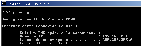 Introduction à Internet Ipconfig