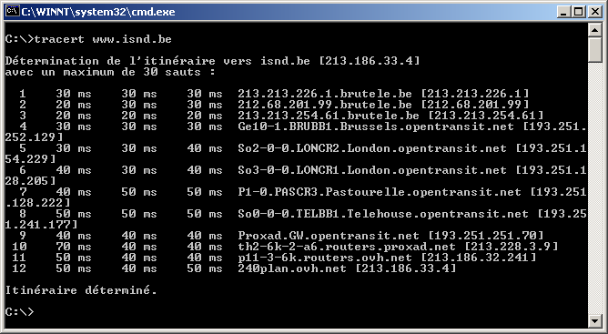 Introduction à Internet Tracert2