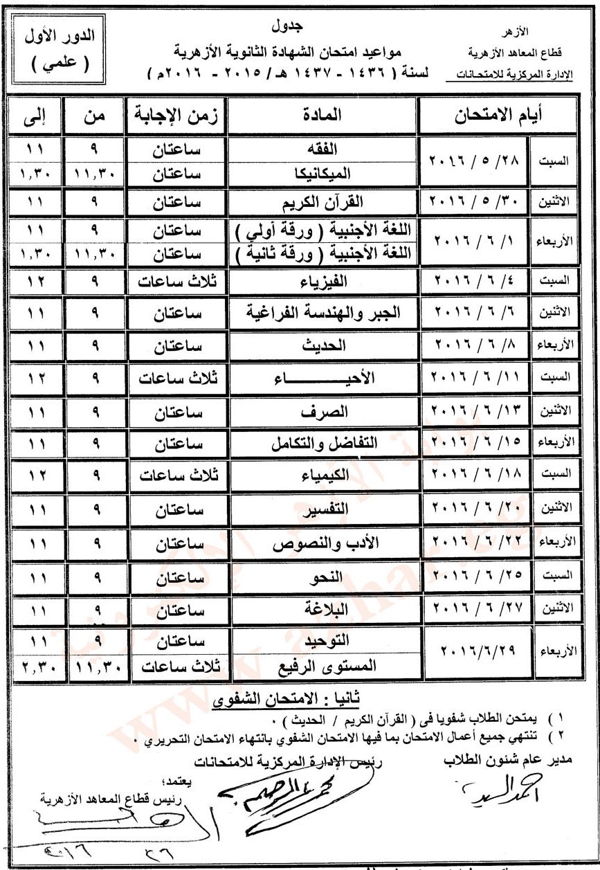 جدول امتحانات الثانوية الأزهرية موقع بوابة الأزهر التعليمية والإعدادية بعوث %D8%A7%D9%84%D8%B4%D9%87%D8%A7%D8%AF%D8%A9-%D8%A7%D9%84%D8%AB%D8%A7%D9%86%D9%88%D9%8A%D8%A9-%D8%A7%D9%84%D8%B9%D9%84%D9%85%D9%8A