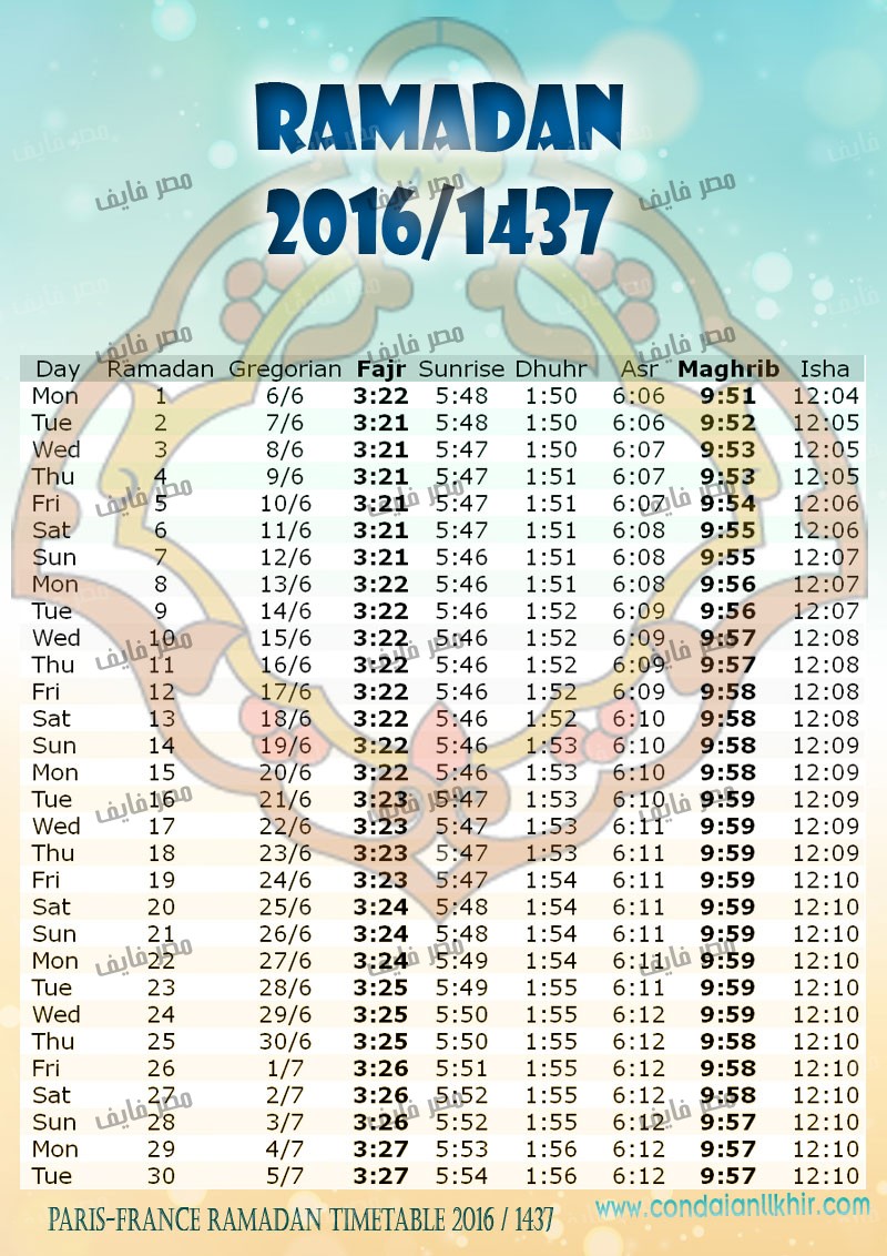 امساكية شهر رمضان لجميع الدول العربية 1437 %D9%81%D8%B1%D9%86%D8%B3%D8%A7-%D8%A8%D8%A7%D8%B1%D9%8A%D8%B3