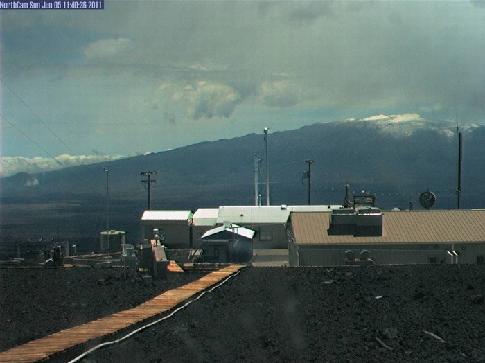 Efecto Gore en la nevada de verano en Mauna Kea MK-northcam