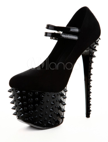 Super Action Bio Thread Go! - Page 3 Cool-Black-PU-Leather-Spike-Platform-Women-s-High-Heels-248002-7