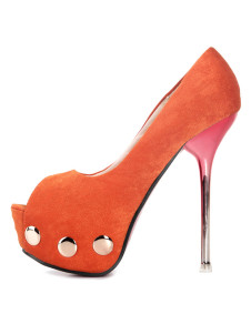 احذية و شنط ***** Sexy-Orange-Terry-Cloth-Peep-Toe-Rivet-Women-s-Stiletto-High-Heels-196748-0