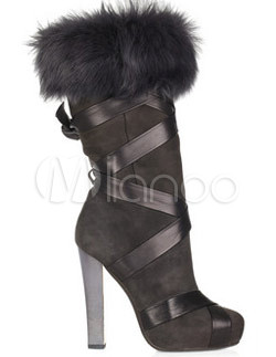 Baile De Navidad. - Página 2 Gray-Sheepskin-Suede-Heel-Platform-Fox-Hair-Fashion-Boots-35597-1