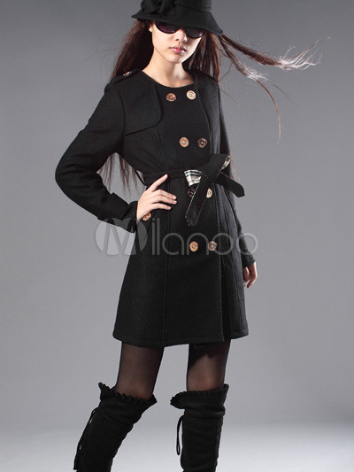 Atrápame si puedes L  /6/  (el plan…comienza) Black-Wool-Cotton-Round-Collar-Women-s-Coat-40761-4