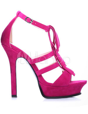 احذية رائعة منوعة للبنات Attractive-High-Heel-Fuchsia-Suede-Fashion-Sandals-44726-1
