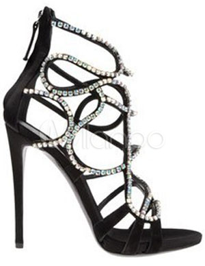 احذية رائعة منوعة للبنات Black-Sexy-Rhinestone-Zip-Open-Toe-Satin-Womens-Dress-Sandals-158966-0