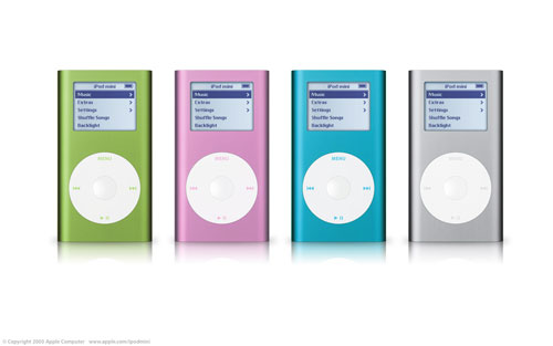 Rcapitulatif des diffrents iPods. Ipod-mini