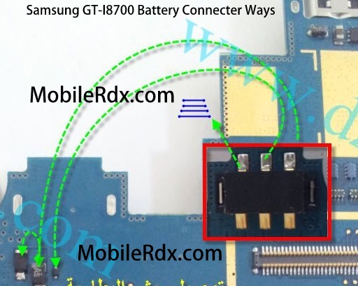 حل مشكلة نحسات ريش البطارية سامسونج GT-I8700 Samsung-Omnia-7-GT-I8700-Battery-Connecter-Ways