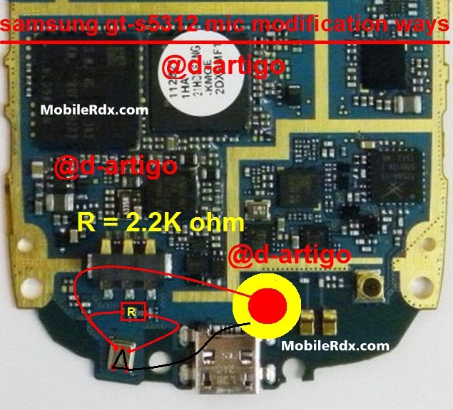 حل مشكلة مايك سامسونج S5310 ، S5312 Samsung-Gt-S5310-S5312-Mic-Ways-Modification-Solution