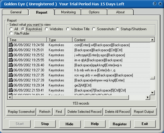        Keystroke-monitoring