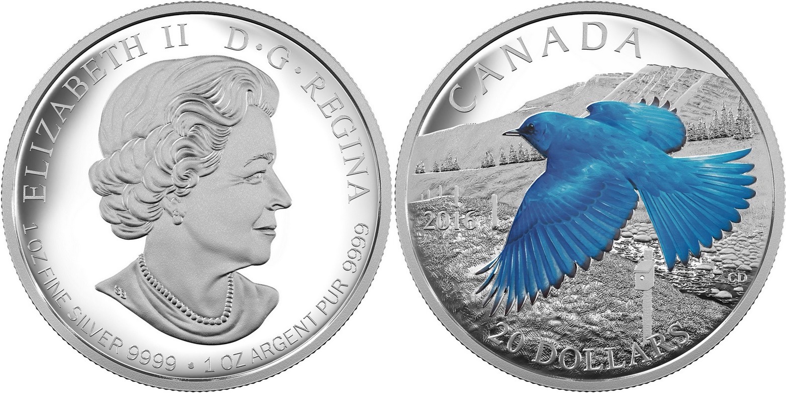 Nuevas onzas de Plata. - Página 13 Canada-2016-oiseaux-migrateurs-merle-bleu