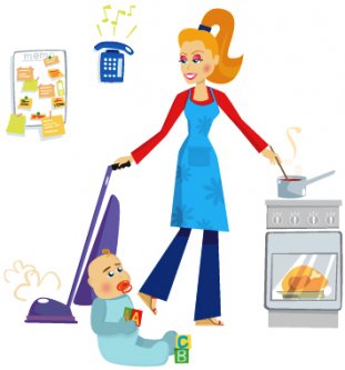  8 نصائح لتنظيم وقت المرأة العاملة فى رمضان Busy-Mom-and-Housewife