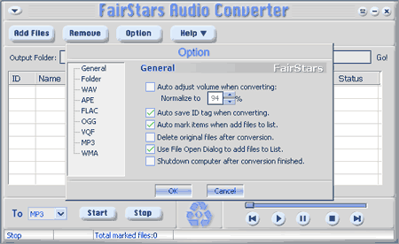 برنامج  FairStars Audio Converter v1.52  لتحويل أي ملف صوتي Fairstarsaudioconverter