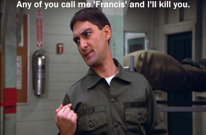 Any of you call me Francis, and I'll kill you. Bill_murray-stripes1981-1330