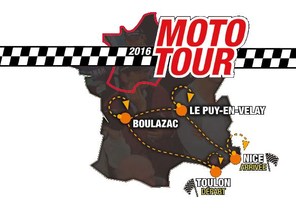 moto tour 2016  Carte