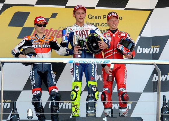 Gp d'espagne - Jerez - Rossi roi d'Espagne ! Podium