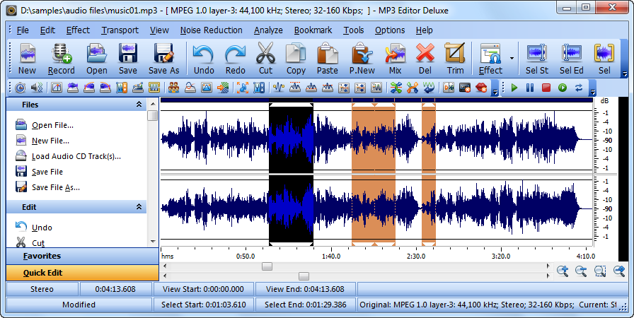 برنامج Mp3 Editor Deluxe 2.3.4 برنامج لتسجيل وتحليل وتحرير الاصوات Mp3prodeluxe_main