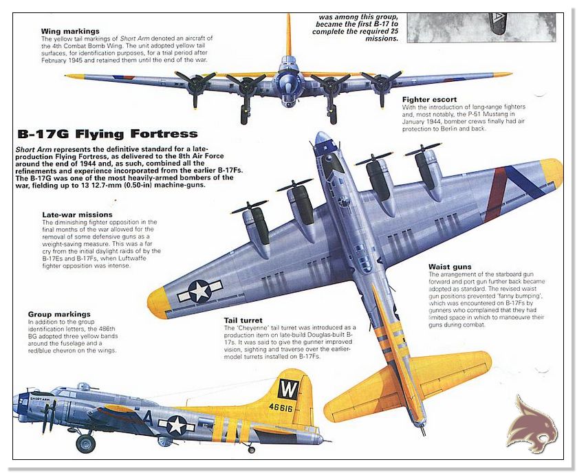 Boeing B-17 G Flying Fortress, 486th Group Bomber 1944 - Academy 1/72 Ref07